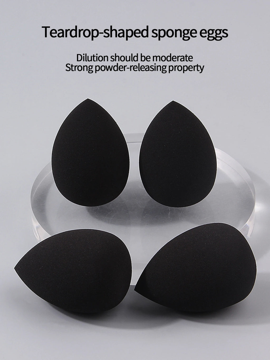 12pieces black beauty egg Makeup sponge egg Dry and wet dual-purpose makeup egg Portable beginner makeup powder puff set