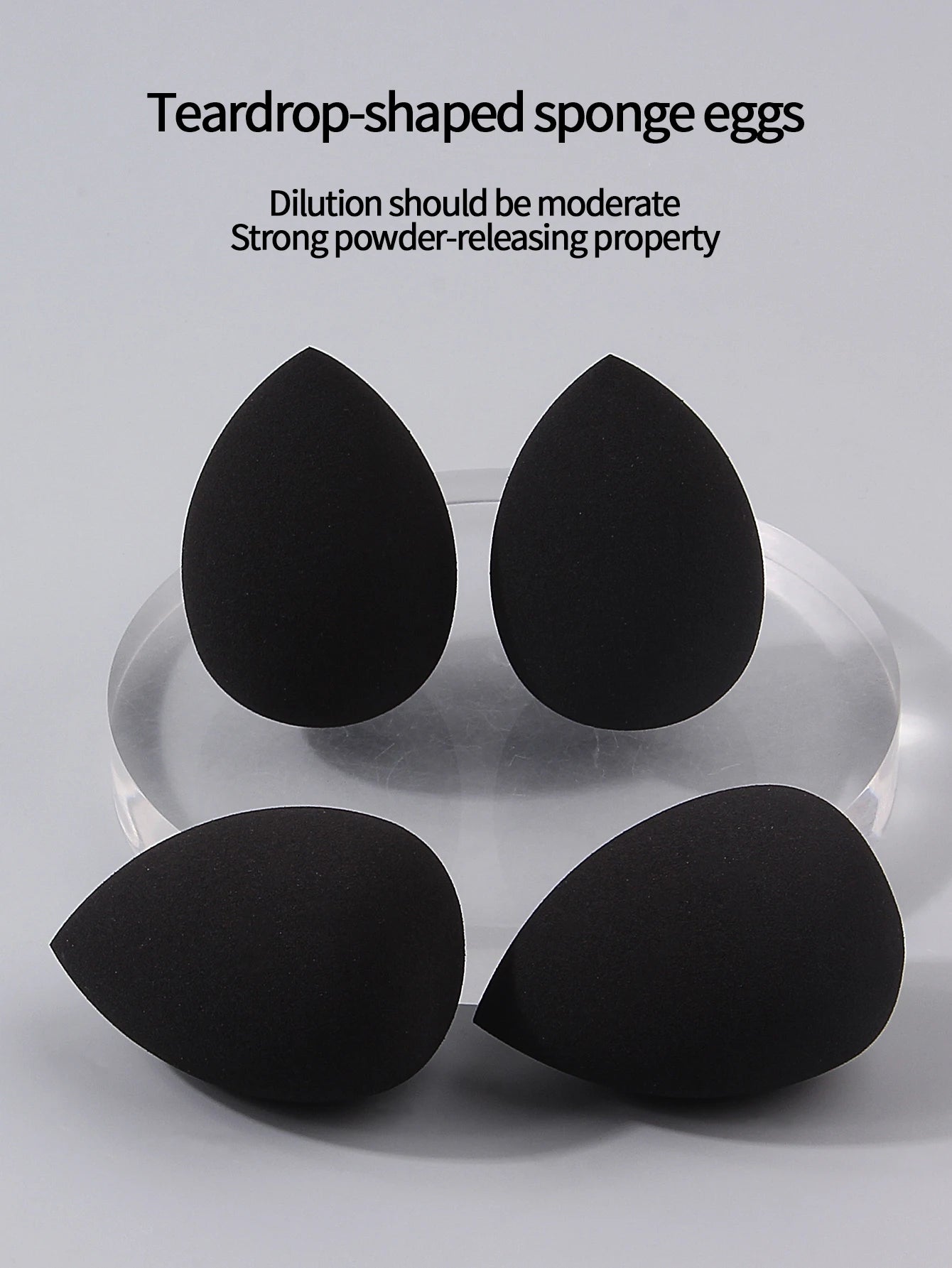 12pieces black beauty egg Makeup sponge egg Dry and wet dual-purpose makeup egg Portable beginner makeup powder puff set