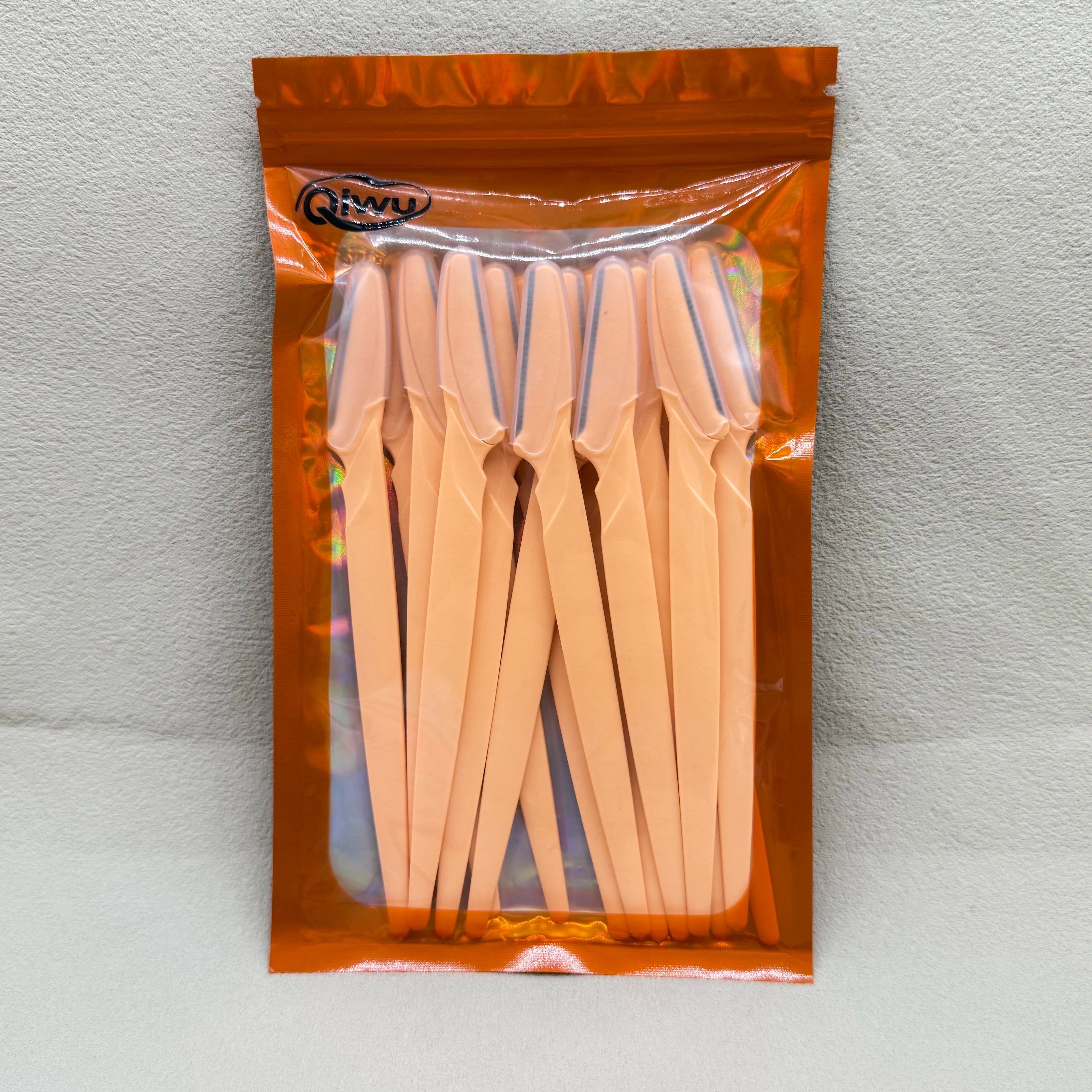 QI WU 12Pcs Eyebrow Trimmer Face Blade Shaver Portable Eye Brow Epilation Hair Removal Safety Eyebrow Cutting Woman Makeup Tools
