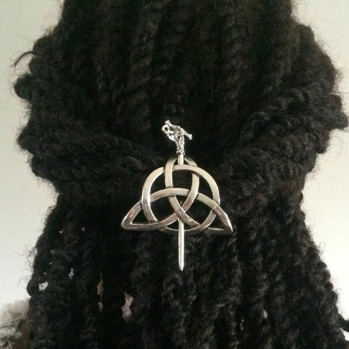 Viking Celtic Hair Clips Vintage Celtic Knot Hairpins Retro Silver Alloy Hair Sticks Viking Metal Celtic Hair Barrette Jewelry