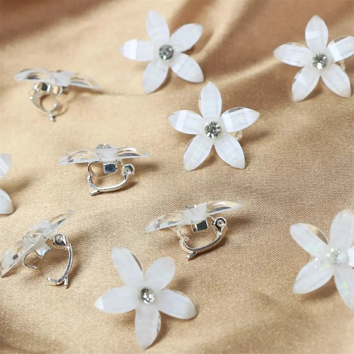 10PCS Braided Hair Clips Small Flower Hair Buttons Mini Claw Hairpins Everyday Styling Travel Accessories Gift