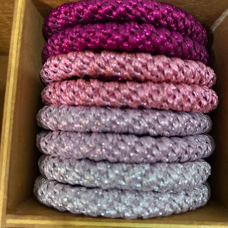 8pcs /lot women fashion colored hair rubber bands for Bracelet girls elastic hair tie knekki hair rope knekki haar elastiek