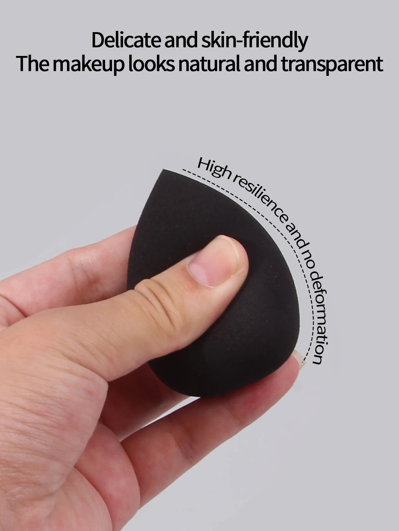 12pieces black beauty egg Makeup sponge egg Dry and wet dual-purpose makeup egg Portable beginner makeup powder puff set