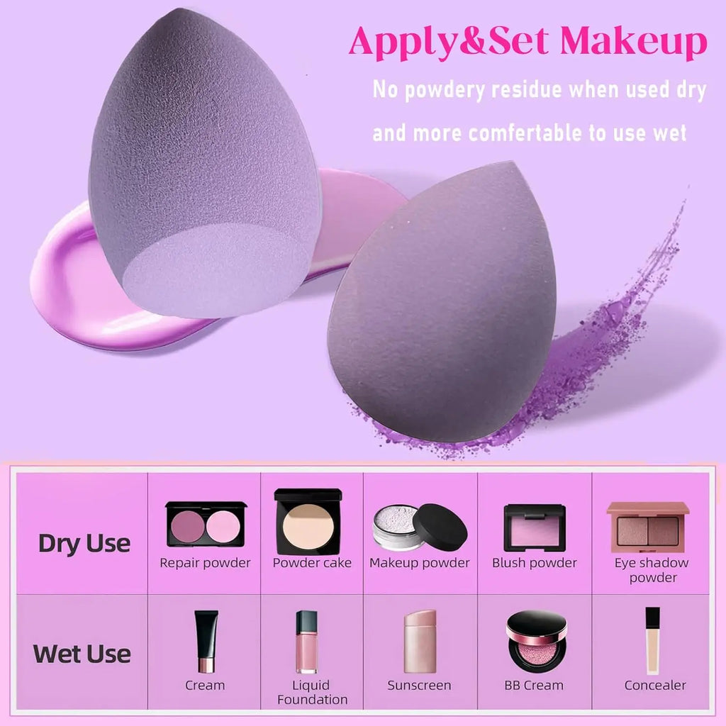 Makeup Sponge Set Blender Sponges 14/16Pcs for Liquid Cream, and Powder Latex Free Makeup Sponges Multi-colored Sponges