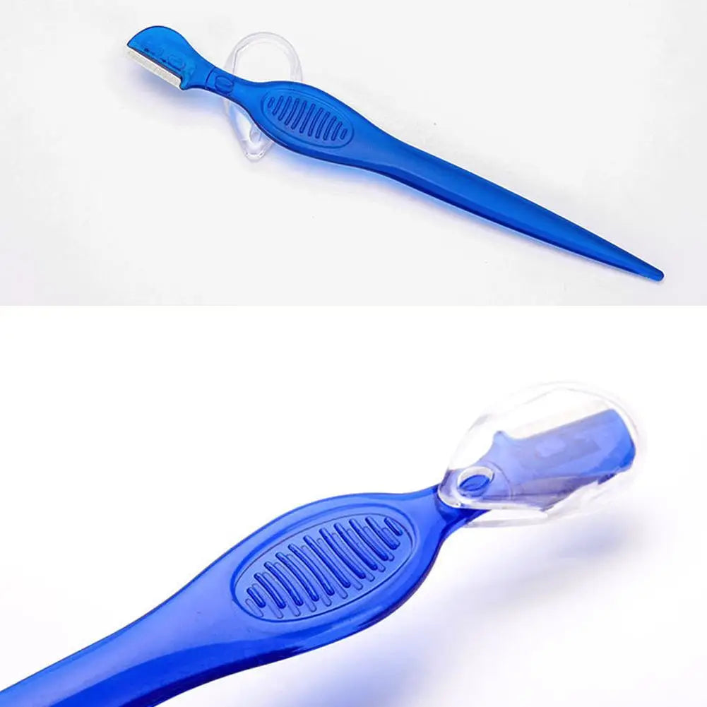 Eyebrow Razor Blade Comb Mini Portable Eyebrow Shaver Multipurpose Face Razors Stainless Steel Beauty Makeup Tool for Women Men