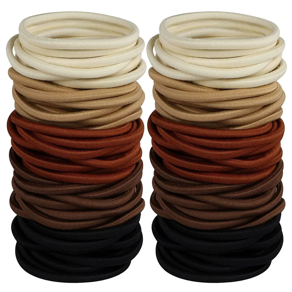 10/30/50pcs 4MM Black Ponytail Holder Elastic Hair Bands Scrunchies For Women Men Girl Lady Hairband Leagues Headband Accessory