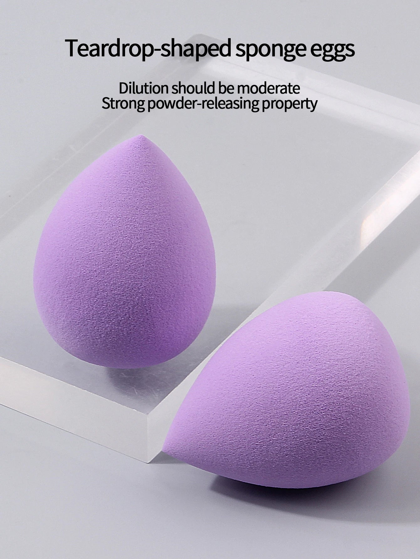 2-100PCS Clove purple Makeup Egg Dry and wet dual-purpose sponge egg Foundation and concealer special makeup powder puff