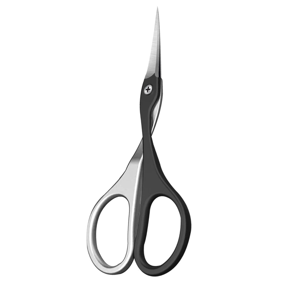 1Pc Cuticle Scissors Stainless Steel Curved Blade Small Scissors Trimming the Fingernails Eyebrow Eyelash Dry Skin Nail Scissors