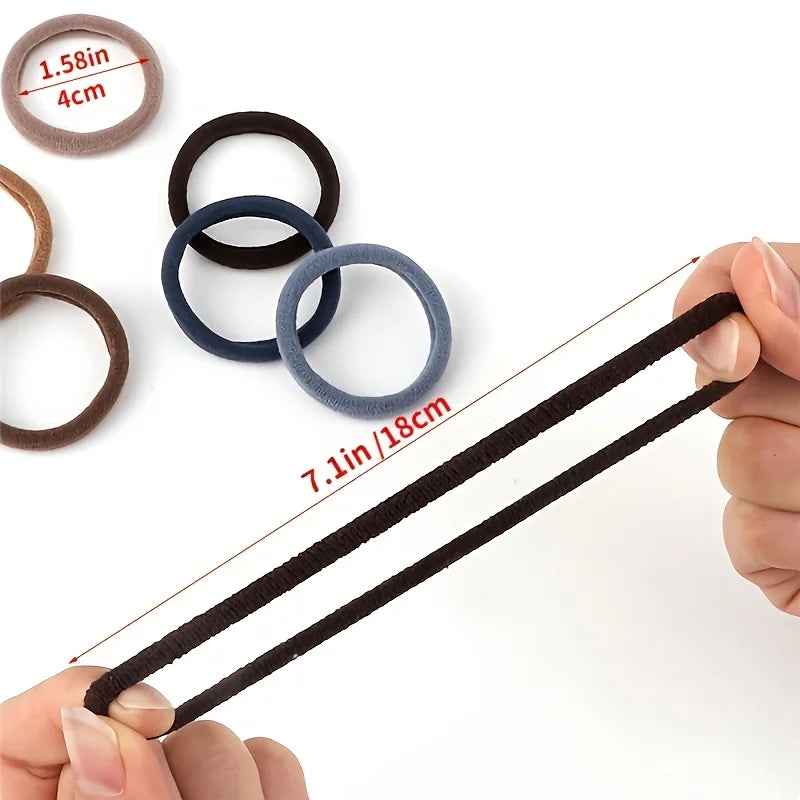 Women Basic Hair Bands 1.57inch Simple Solid Colors Elastic Headband Hair Ropes Ties Hair Accessories Ponytail Holder elastic