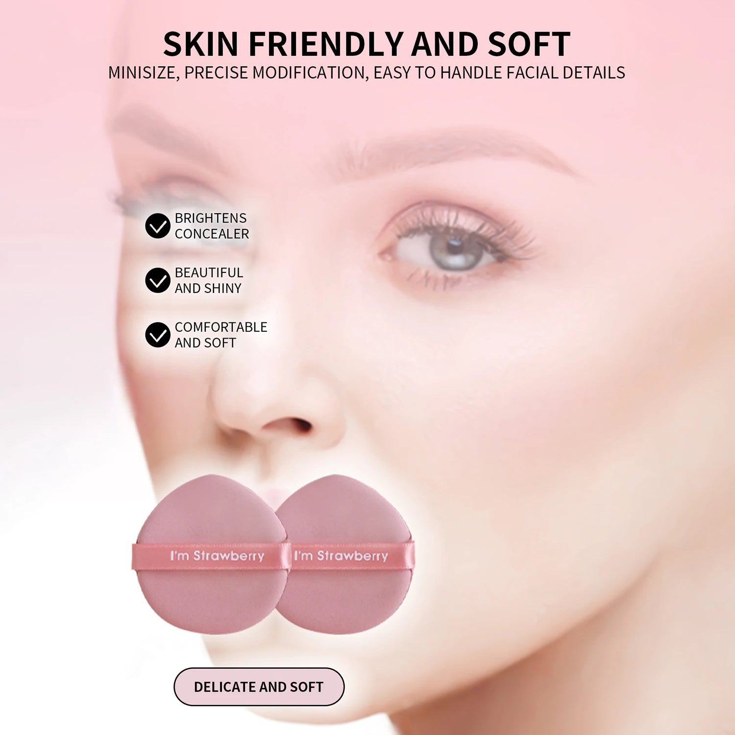 Boxed Dustproof Air Cushion Powder Puff Dry And Wet Dual-Use Makeup Circular Droplet Shaped Sponge Powder Puff Beauty Tool
