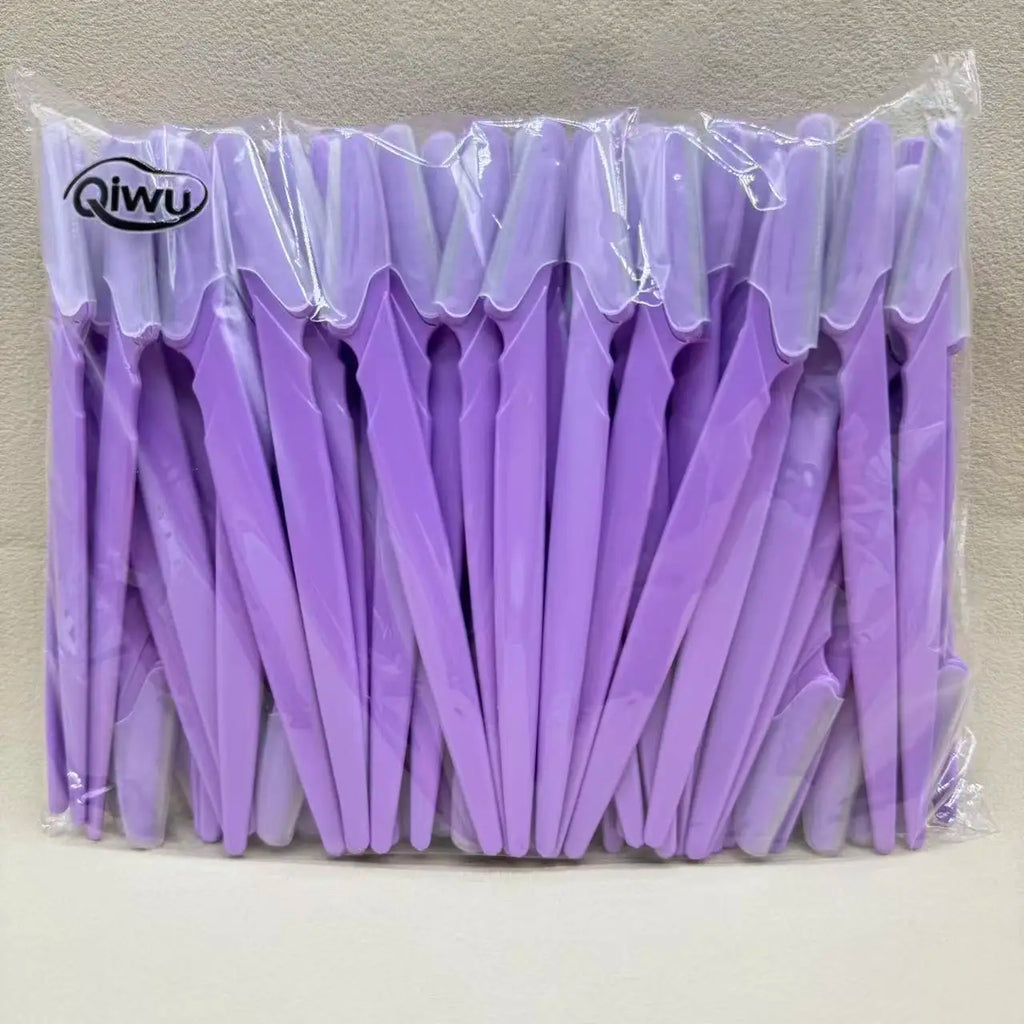 100pcs/bag  Eyebrow Trimmer Knives Portable Face Razor Hair Remover Eye Brow Trimming Shaping Epilation Hair Shaver Blades