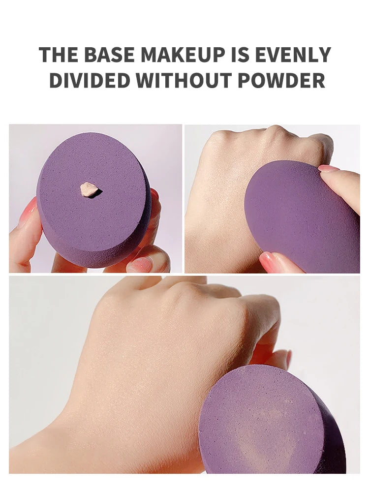 4Pcs Makeup Sponge Powder Puff Dry and Wet Combined Beauty Cosmetic Ball Powder Puff Bevel Cut Make Up Sponge Foundation Tools