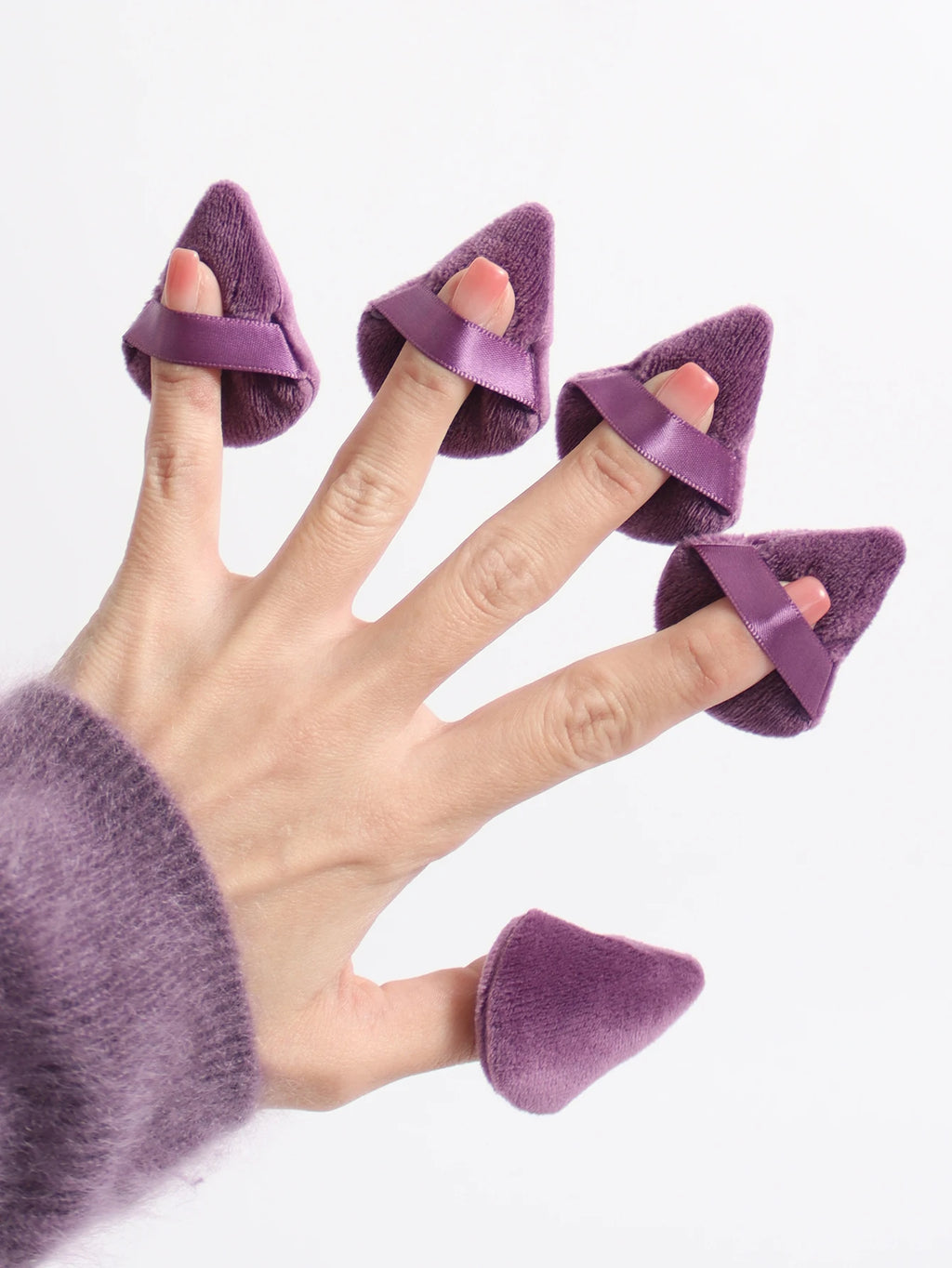 50 Pcs Large Triangular Powder Puff + 50 Pcs Mini Triangular Powder Puff, Makeup Set, Ensuring Even Makeup Application.