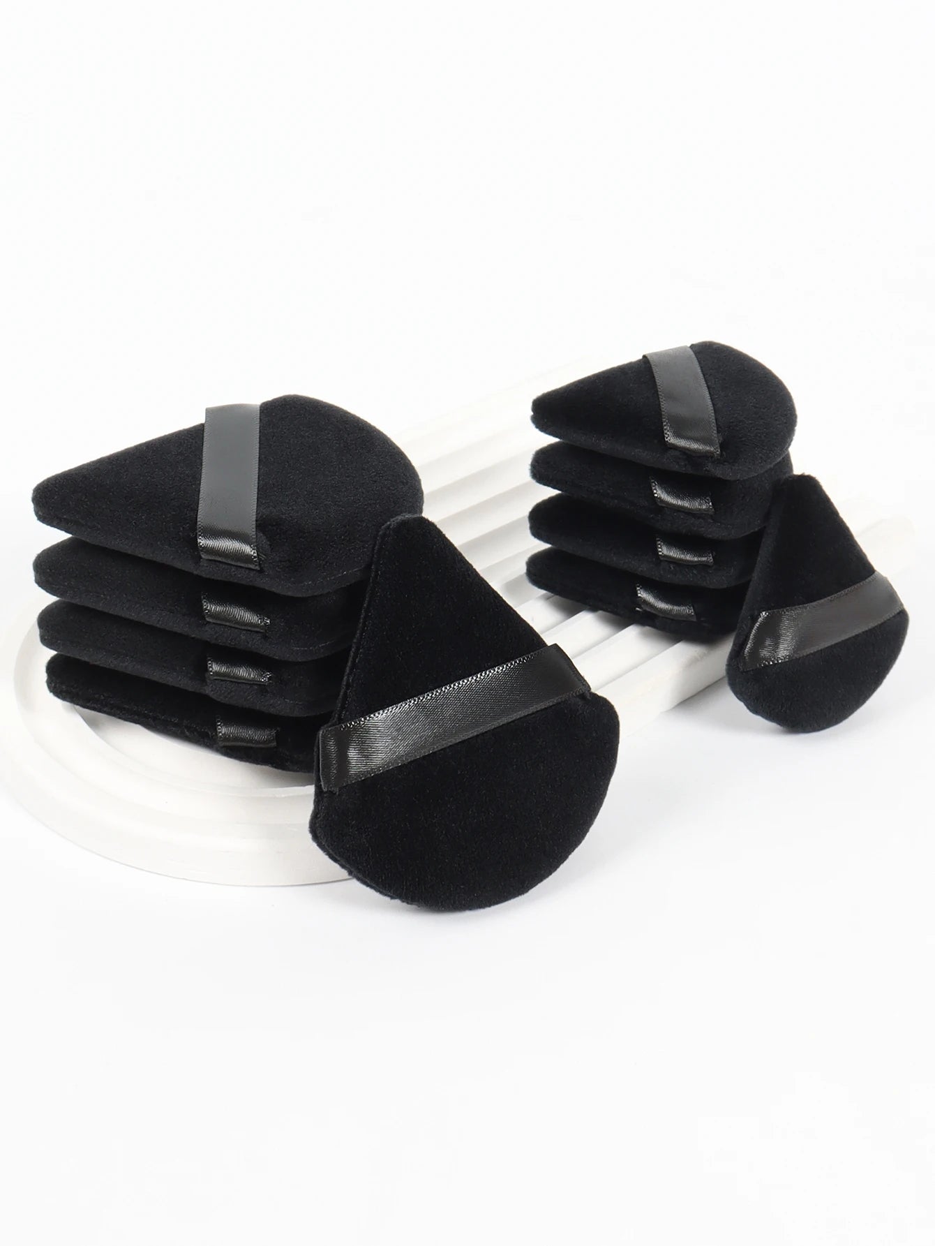50 Pcs Large Triangular Powder Puff + 50 Pcs Mini Triangular Powder Puff, Makeup Set, Ensuring Even Makeup Application.