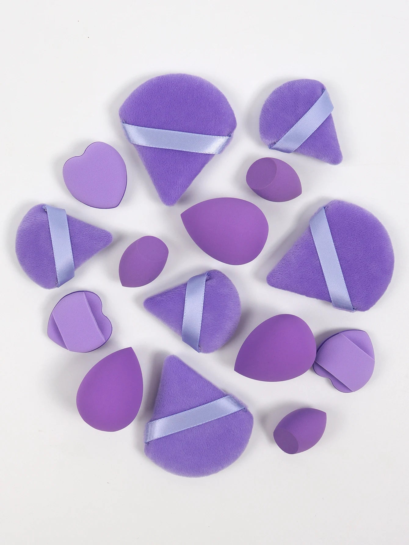 Multi Effect 15 Piece Set 3 Loose Powder Puffs&3 Mini Loose Powder Puffs&3 Medium-Sized Eggs&3 Mini Eggs&3 Air Cushions. Founda
