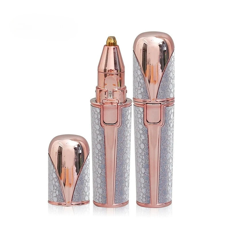 2 In1 Electric Eyebrow Trimmer for Women Rechargeable Facial Hair Removal and Eyebrow Shaver Painless Face Razor Body Epilator