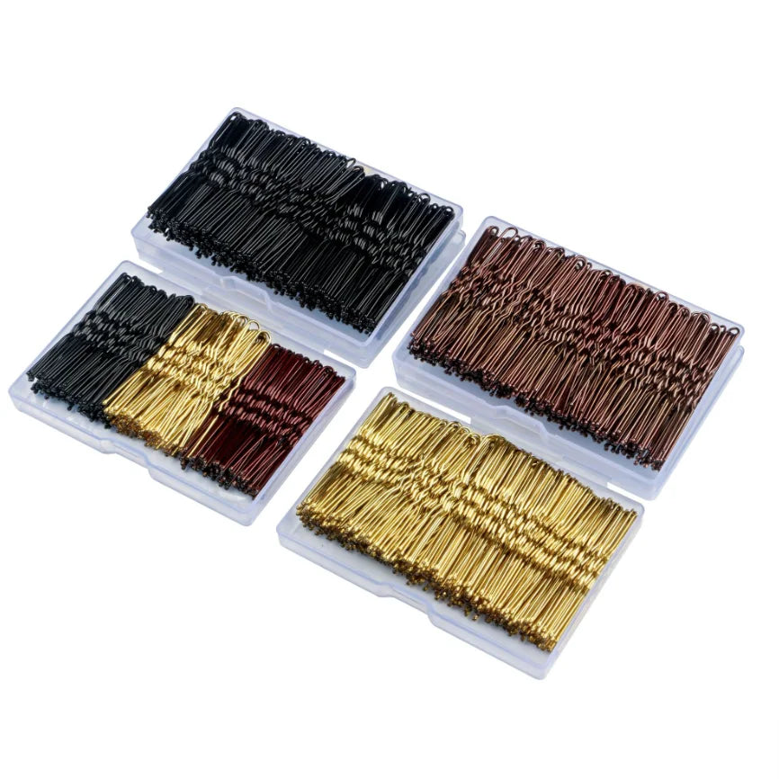 50-200PCS 6cm Basic U Shaped Gold Plated Metal Hairpin Invisible Hair Styling Bobby Pin Salon Hair Accessories Wedding Hair Grip
