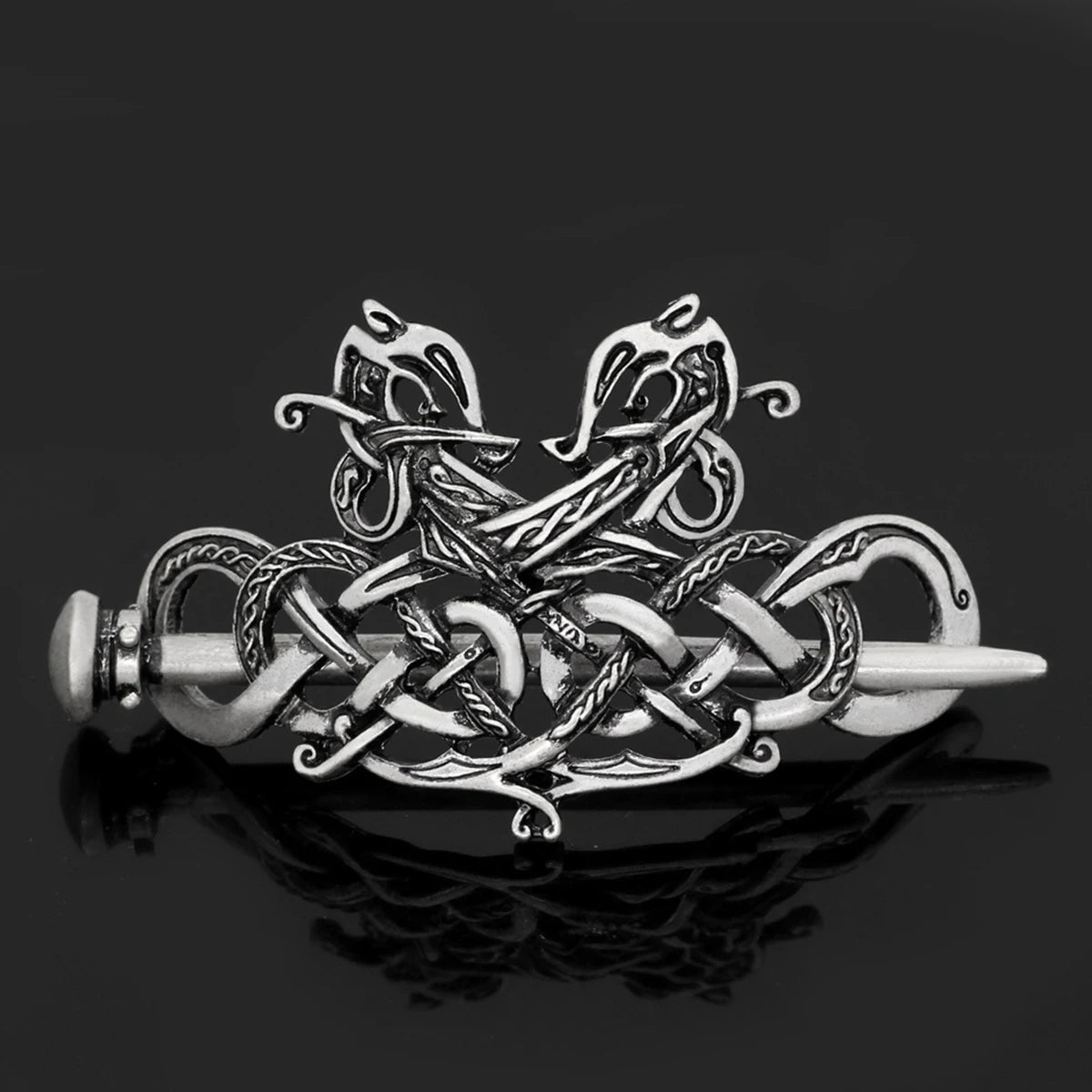 Viking Celtic Hair Clips Vintage Celtic Knot Hairpins Retro Silver Alloy Hair Sticks Viking Metal Celtic Hair Barrette Jewelry