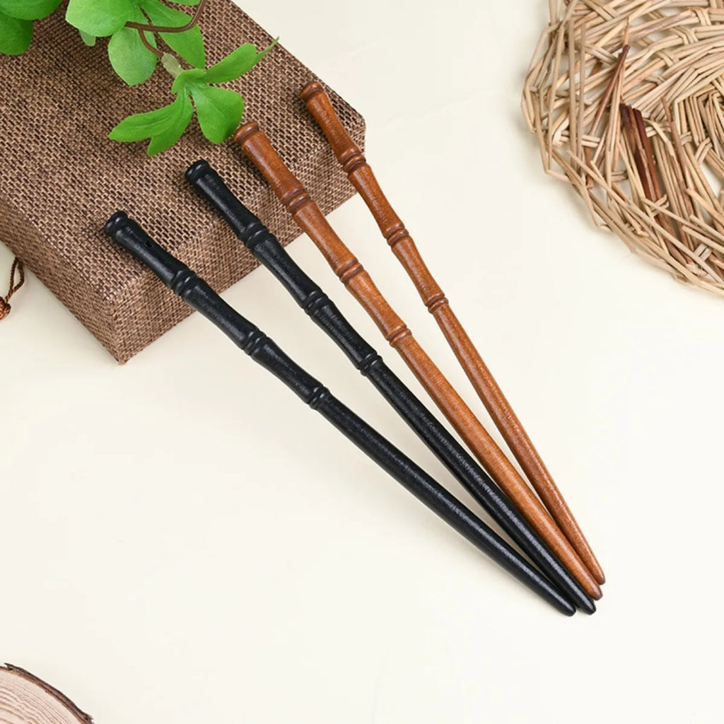 2pc Hairpin Chinatown Wooden Bamboo Style Wooden Hairpin Elegant Simple Hairpin Hair Accessories Coiffure Wooden Hairpin Simple