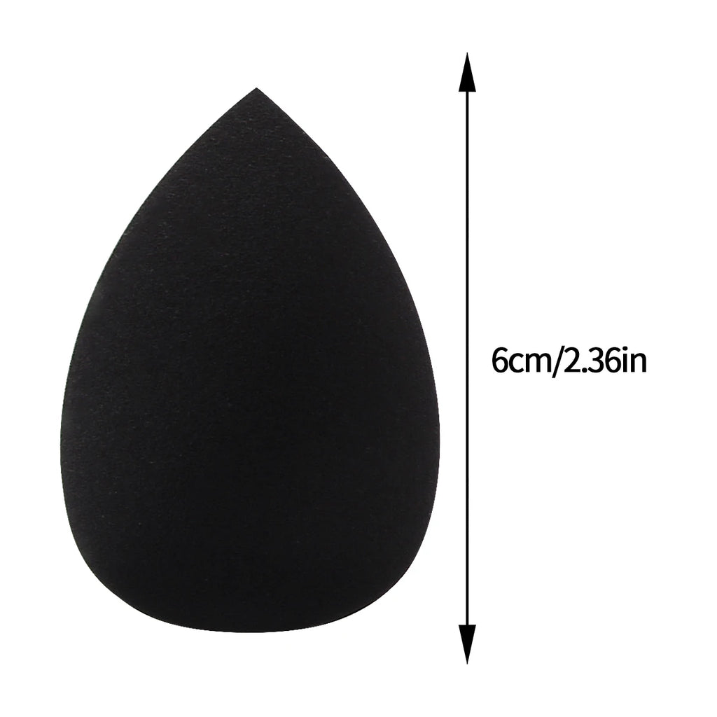 12pieces black beauty egg Makeup sponge egg Dry and wet dual-purpose makeup egg Portable beginner makeup powder puff set