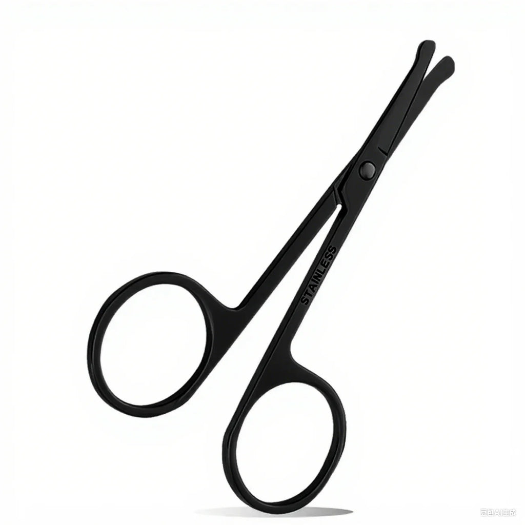 1PCS Eyebrow Trimmer Scissor New Stainless Steel Eyebrow Scissors with Comb,Portable Non Slip Professional Eyebrow Trimmer
