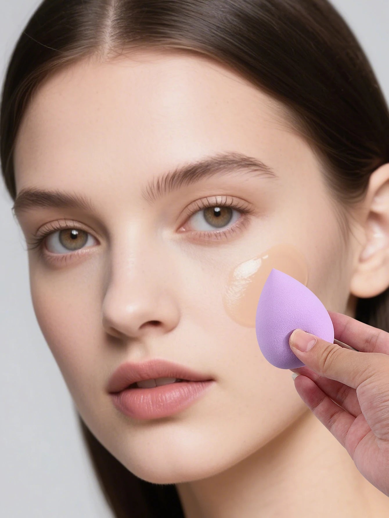 2-100PCS Clove purple Makeup Egg Dry and wet dual-purpose sponge egg Foundation and concealer special makeup powder puff