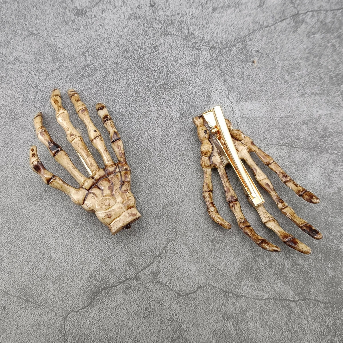 2/4/10/20 PCS New Halloween Ghost Hand Black and Brown Decorative Accessories Handmade Hairpins Resin Hair Accessories