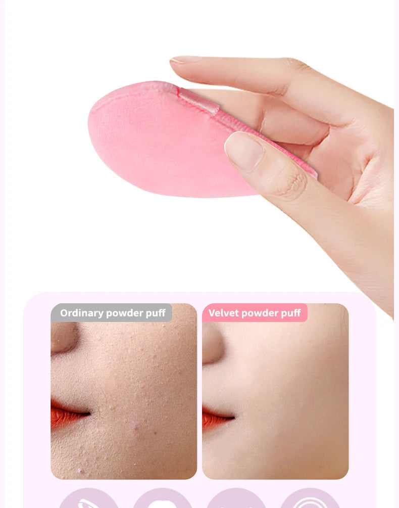 Flocked Cushion Makeup Puff Suitable For Dry And Wet Use Flawless Skin-Friendly Setting Puff for Pressed Powder and Loose Powder