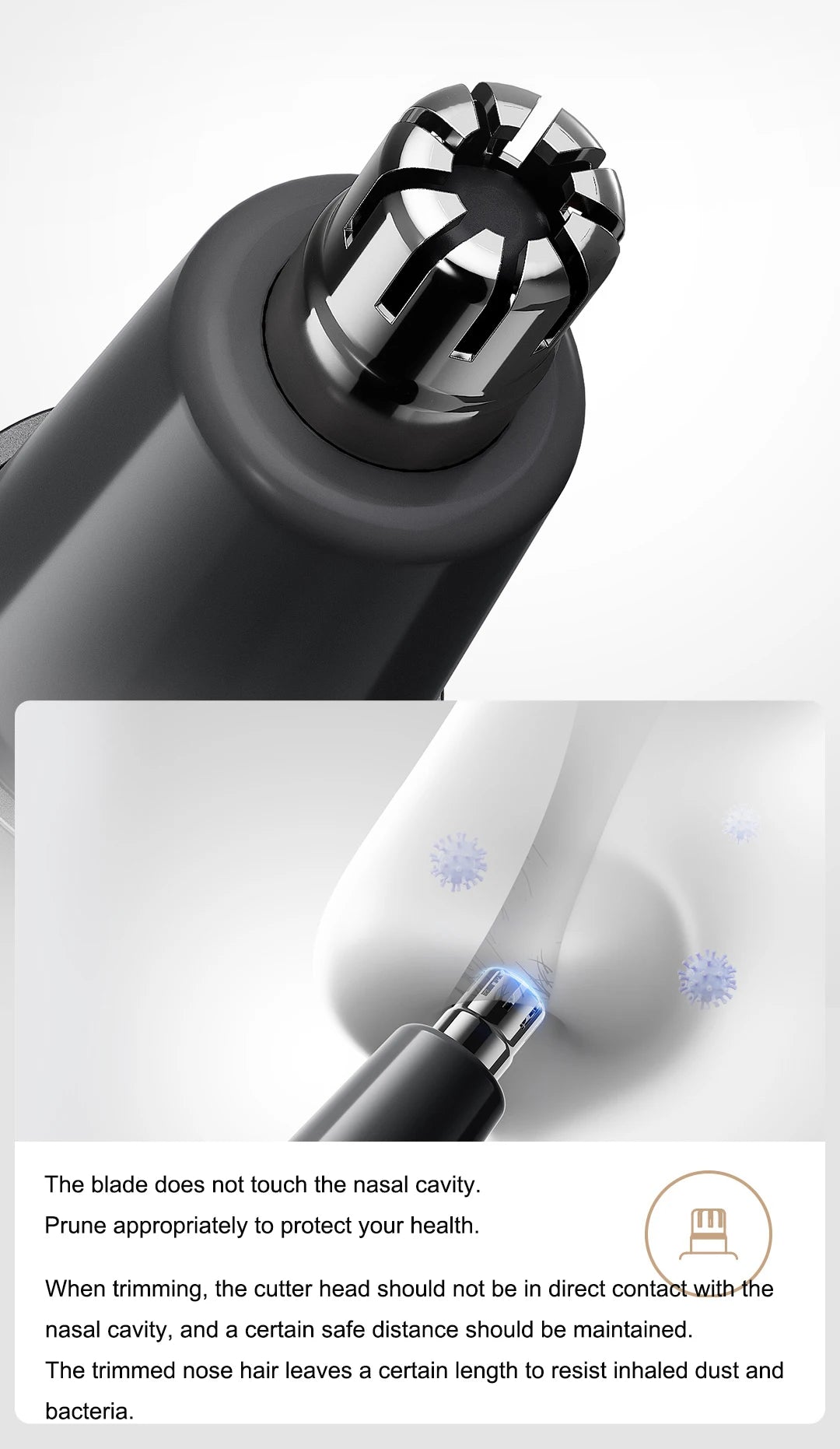 Original XIAOMI Mijia Electric Nose Hair Trimmer Portable Rechargeable Nose Ears Hair Eyebrow Painless Trimmer for Men Women
