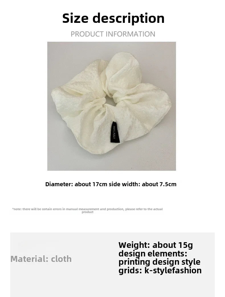 2025 new textured printed ball head large intestine hair band simple versatile rubber band women's tie head rope puff hair rope
