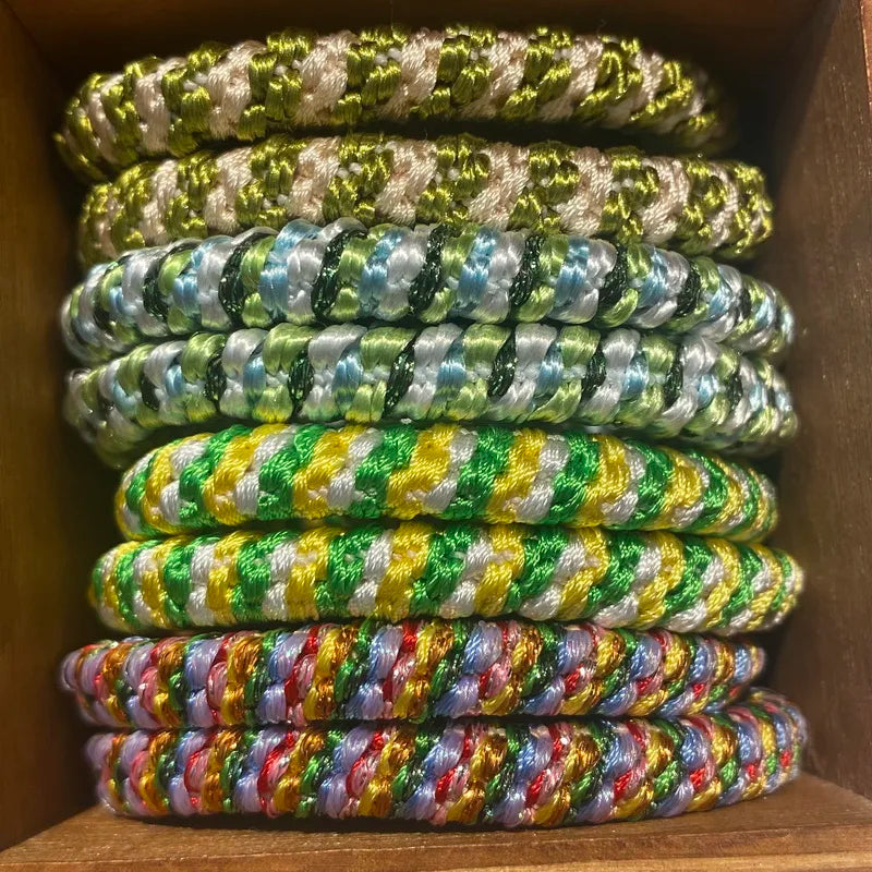 8pcs /lot women fashion colored hair rubber bands for Bracelet girls elastic hair tie knekki hair rope knekki haar elastiek