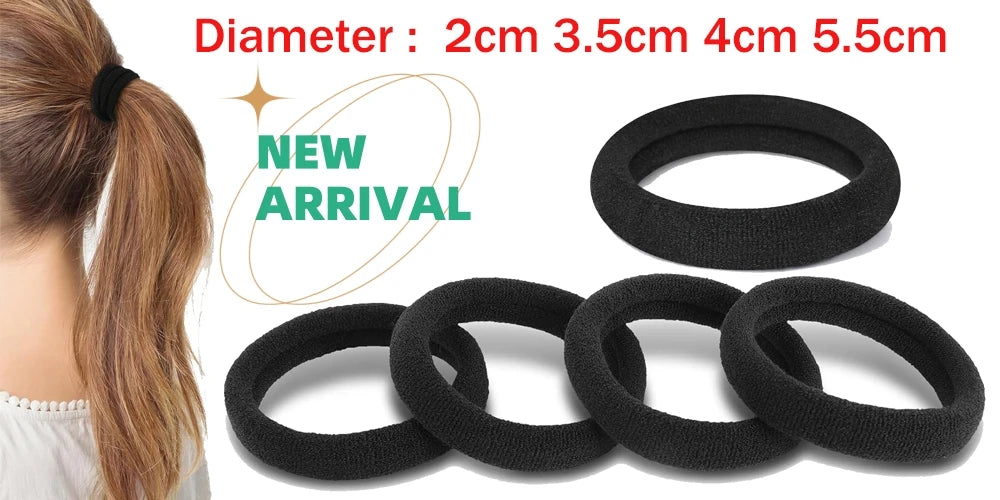 10/30/50pcs 4MM Black Ponytail Holder Elastic Hair Bands Scrunchies For Women Men Girl Lady Hairband Leagues Headband Accessory