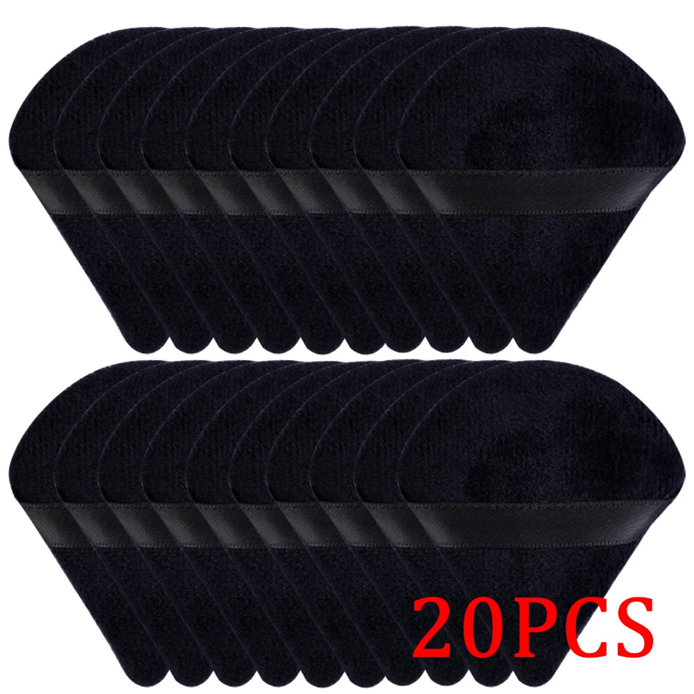 20/30Pcs Triangle Velvet Powder Puff Wet Dry Use Makeup Sponge Cosmetics Blender Makeup Foundation Beauty Tool Accessories