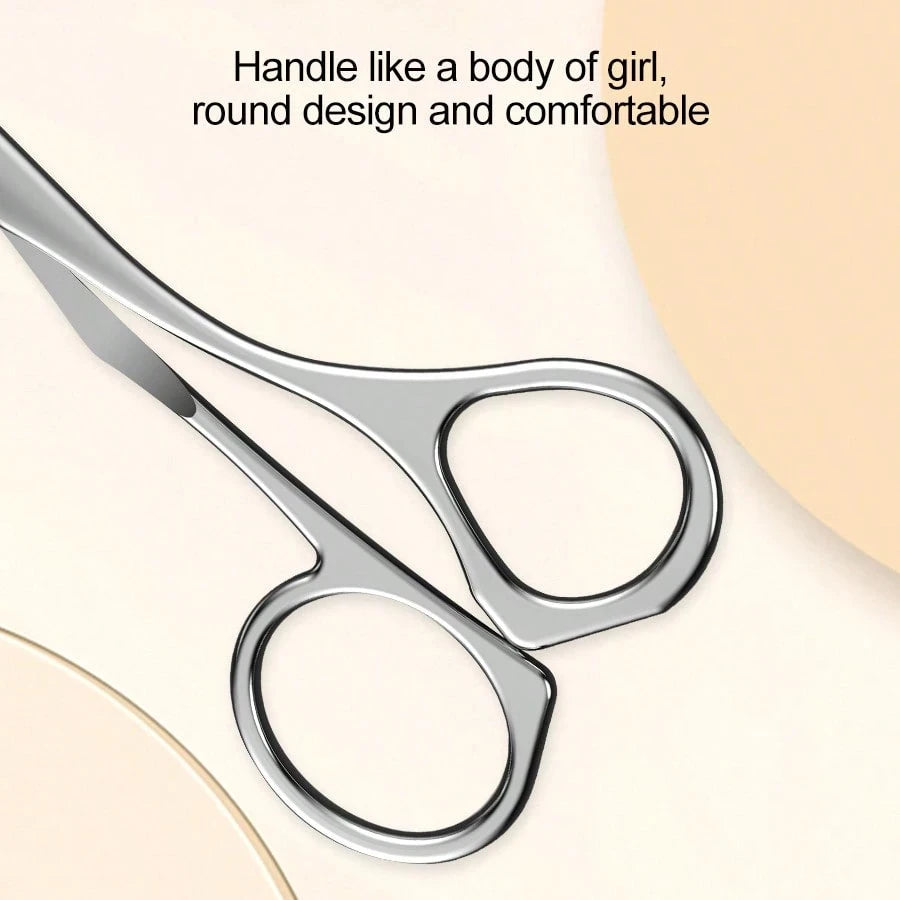 2Pcs Stainless High Quality Eyebrow Trimming Tool With Eyebrow Comb&Trimmer Eyebrow Scissors.Perfect Tools For Trimming