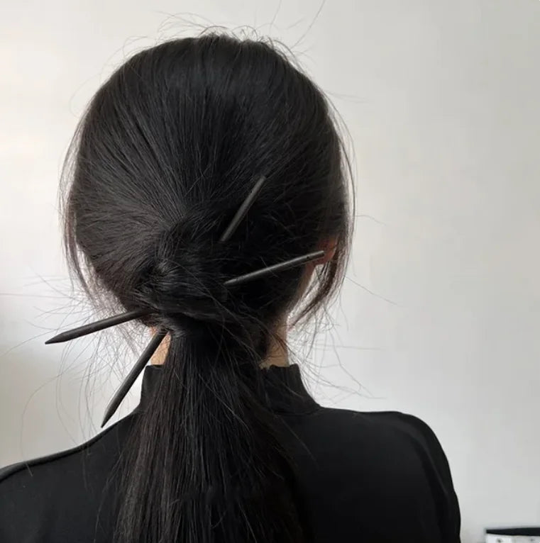 Wood Tassel Step Shaking Hairpin Chopstick Hair Stick Ancient Hair Ornament Pan Headdress Flower Hair Styling Accessories Gifts