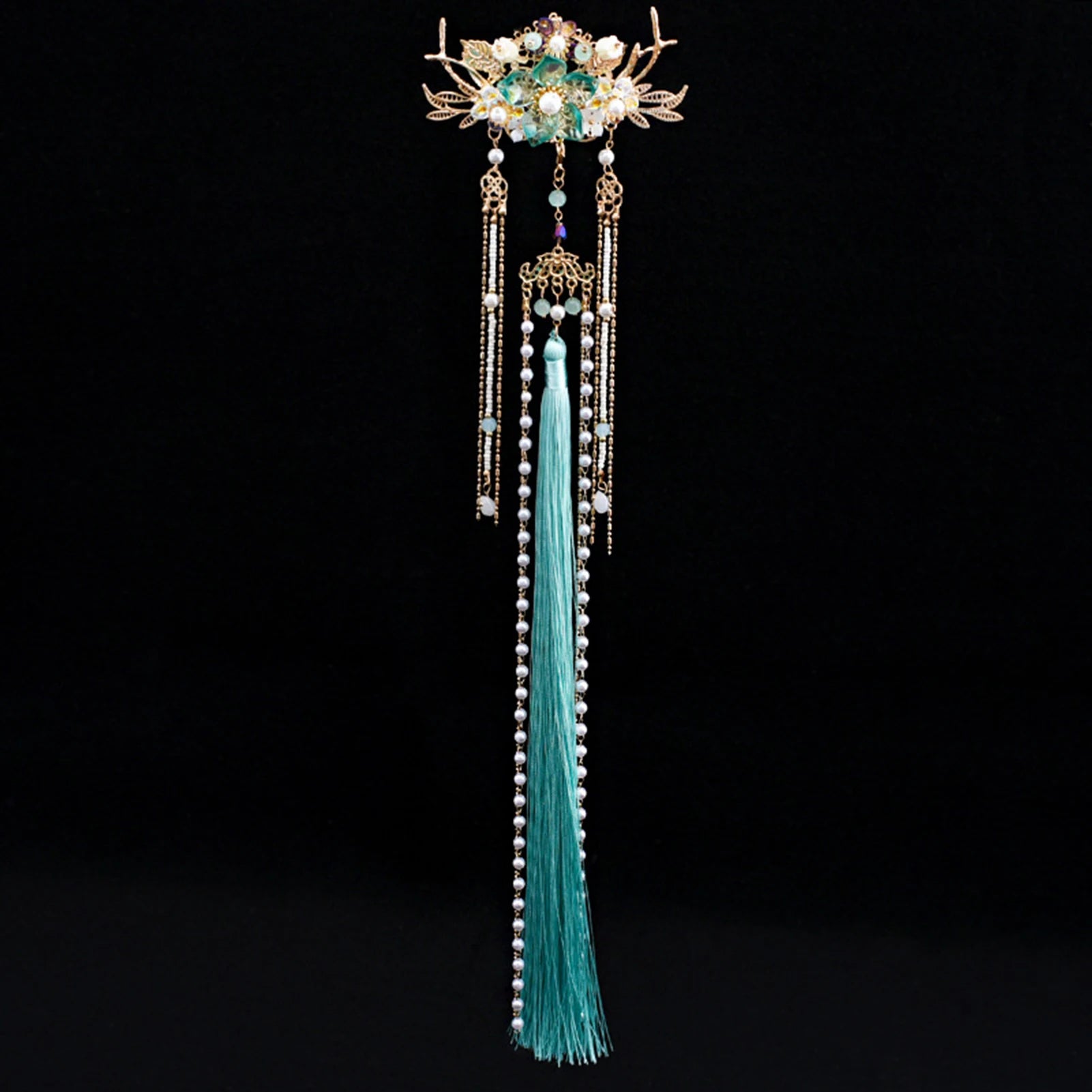 Retro Flower Hairpin Headdress Chinese Hair Clip With Flower Decor Hairpin Weaving Jewelry For Hairstyle Hanfu Hair Accessories