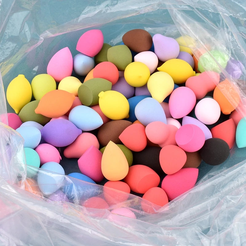 100~500Pcs Wholesale Mini Makeup Sponge Beauty Egg Wet&Dry Dual Use Soft Foundation Puff Concealer Flawless Mixed Cosmetic Spong