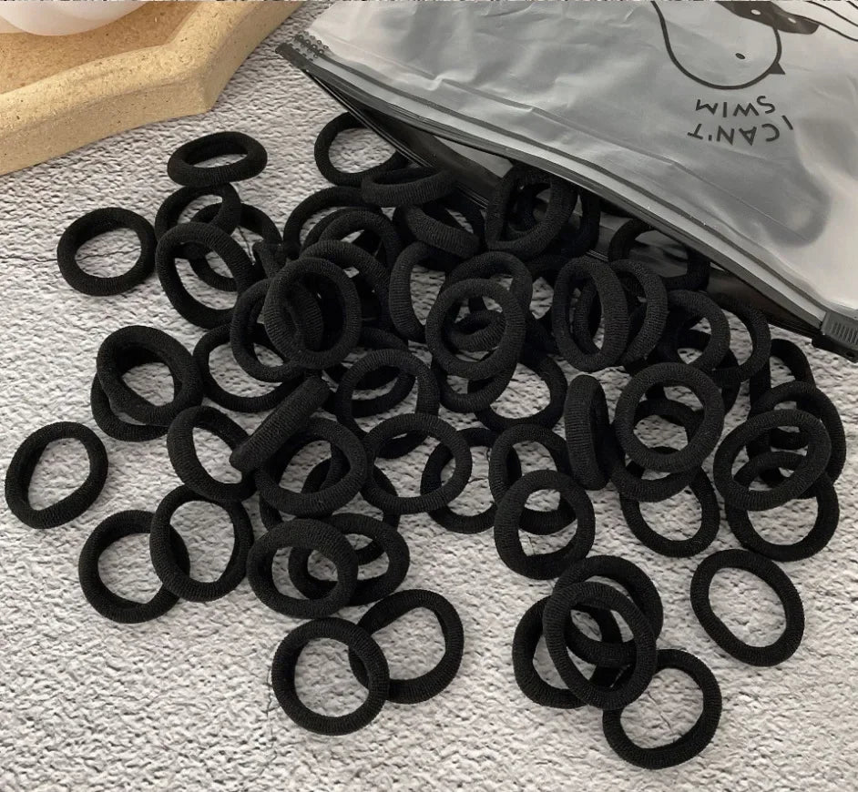50/100Pcs Hair Bands for Children Colorful Nylon Scrunchie Hair Ties Rubber Band Kids Elastic Hair Leagues Girl Accessories