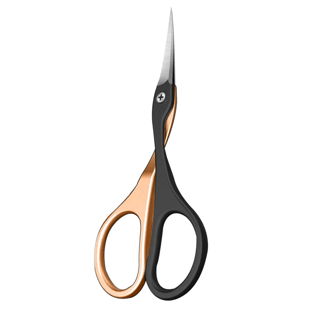 1Pc Cuticle Scissors Stainless Steel Curved Blade Small Scissors Trimming the Fingernails Eyebrow Eyelash Dry Skin Nail Scissors