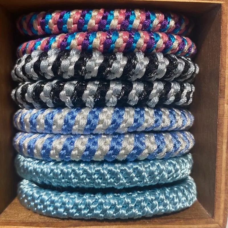8pcs /lot women fashion colored hair rubber bands for Bracelet girls elastic hair tie knekki hair rope knekki haar elastiek