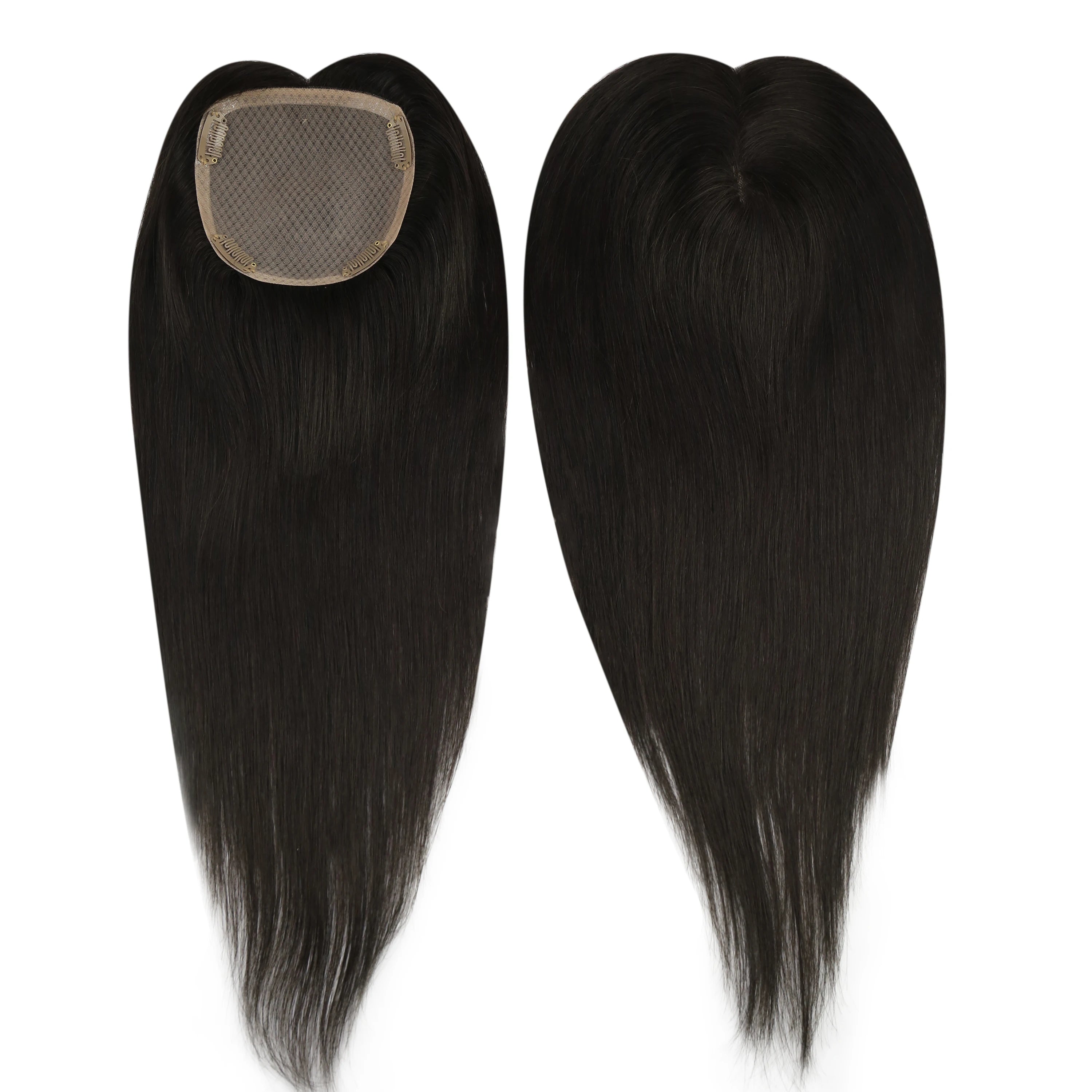 Full Shine Hair Topper Ombre 13*13cm Machine Naturally Comfortable Piece With Clips 100% Breathable Mono Base For Woman