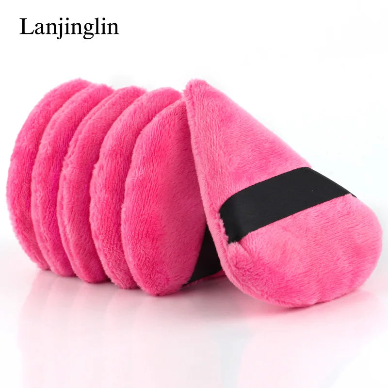 Lanjinglin 2/3/6PCS Triangle Velvet Powder Puff Wet Dry Use Makeup Sponge Cosmetics Beauty Foundation Makeup Tool Accessories