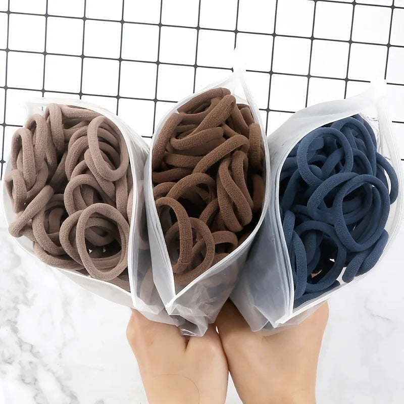 Women Basic Hair Bands 1.57inch Simple Solid Colors Elastic Headband Hair Ropes Ties Hair Accessories Ponytail Holder elastic