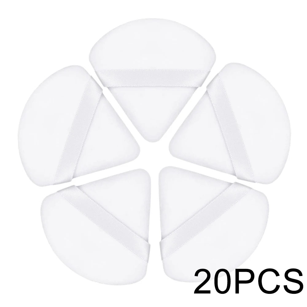 20/30Pcs Triangle Velvet Powder Puff Wet Dry Use Makeup Sponge Cosmetics Blender Makeup Foundation Beauty Tool Accessories
