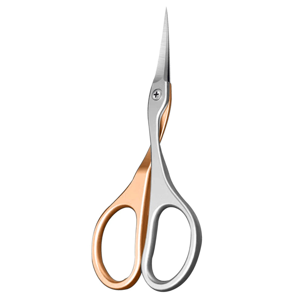 1Pc Cuticle Scissors Stainless Steel Curved Blade Small Scissors Trimming the Fingernails Eyebrow Eyelash Dry Skin Nail Scissors