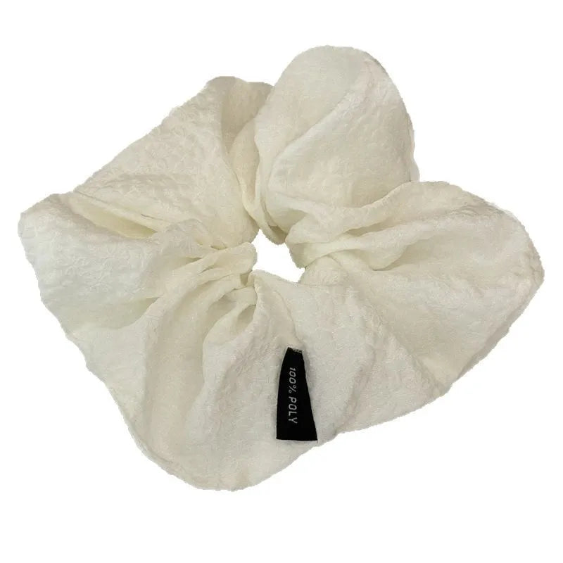 2025 new textured printed ball head large intestine hair band simple versatile rubber band women's tie head rope puff hair rope