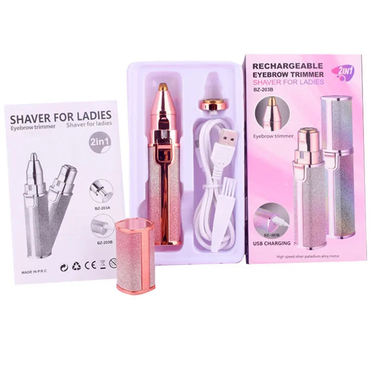 The New USB Charging Electric Eyebrow Grooming and Makeup Tool Can Be Used for Painless Beauty and Health Eyebrows Face and Body