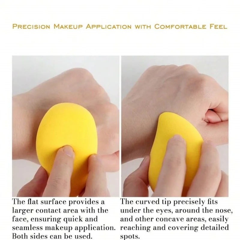 12/2pcs Mango Shape Soft Makeup Sponge Face Beauty Cosmetic Powder Puff For Foundation Concealer Cream Make Up Blender Tools