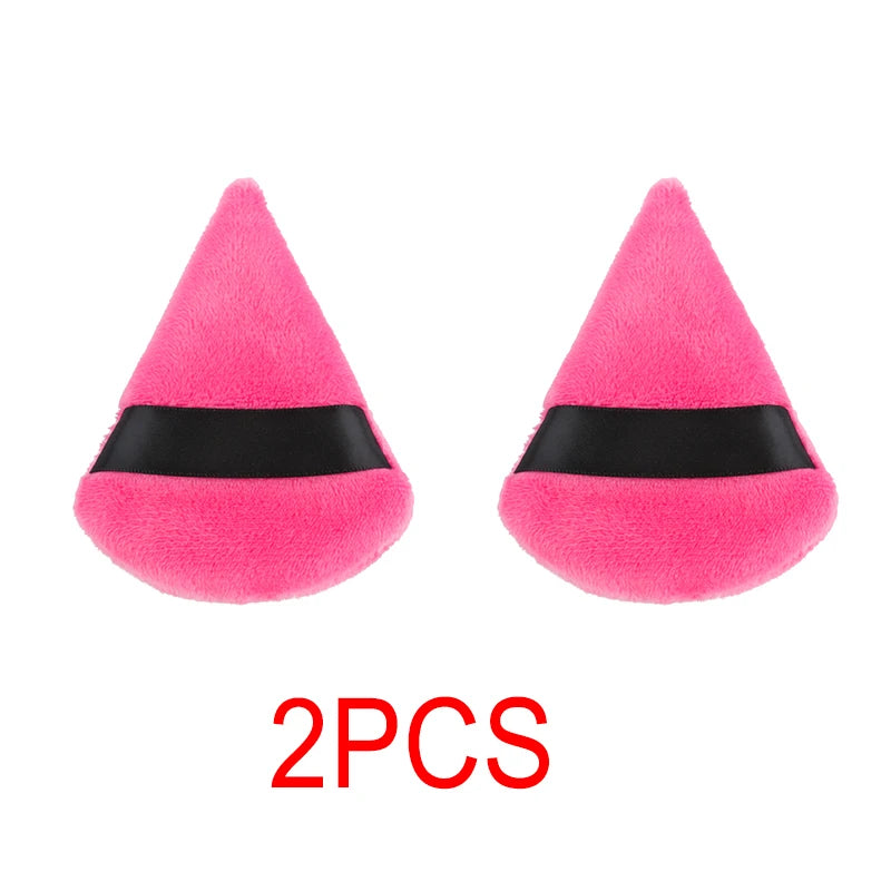 Lanjinglin 2/3/6PCS Triangle Velvet Powder Puff Wet Dry Use Makeup Sponge Cosmetics Beauty Foundation Makeup Tool Accessories