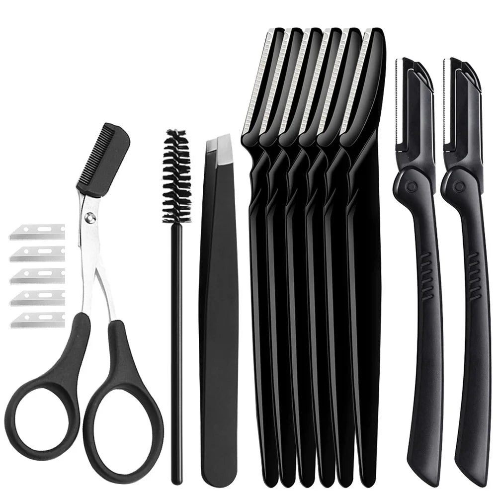 Face Razors For Women And Men 16PCS Eyebrow Razor Multipurpose Eyebrow Trimmer Facial Hair Removal Tool Dermaplaning Tools